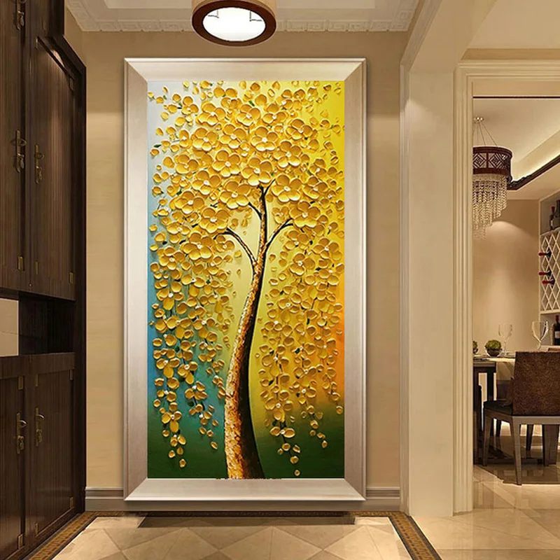 5D Diamond Painting Magnolia Gold rich tree Full Embroidery Cross Stitch Rhinestone Mosaic Sale Deco | Дом и сад