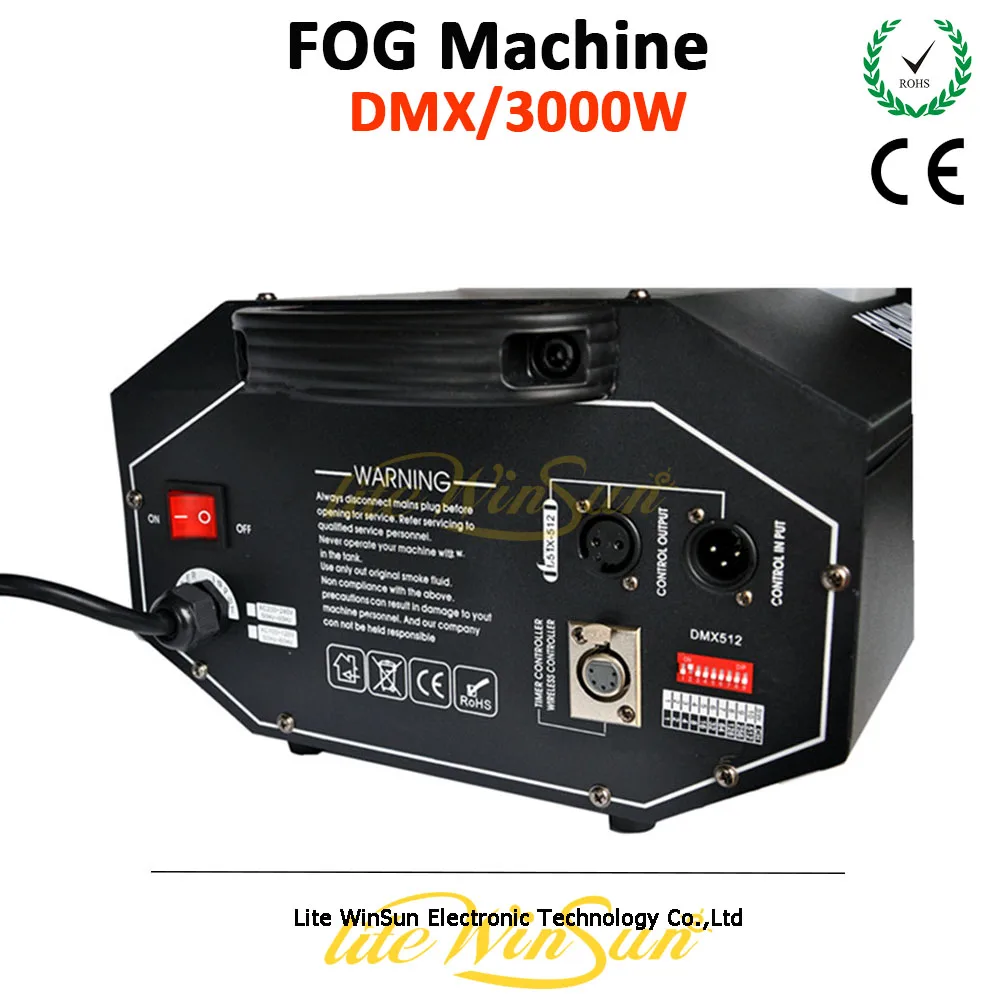Freeship DMX 3000W Fog Smoke Machine DJ Fogger Disco Effect | Лампы и освещение