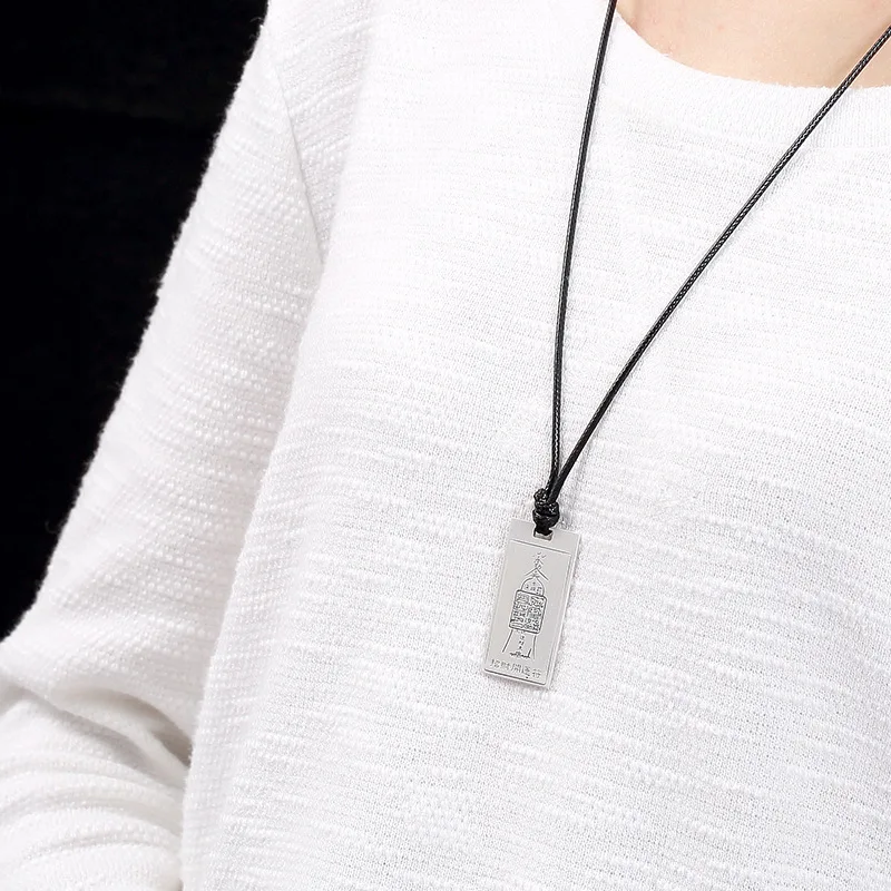 Женское и мужское ожерелье-Подвеска из серебра 990 пробы с символом мира |