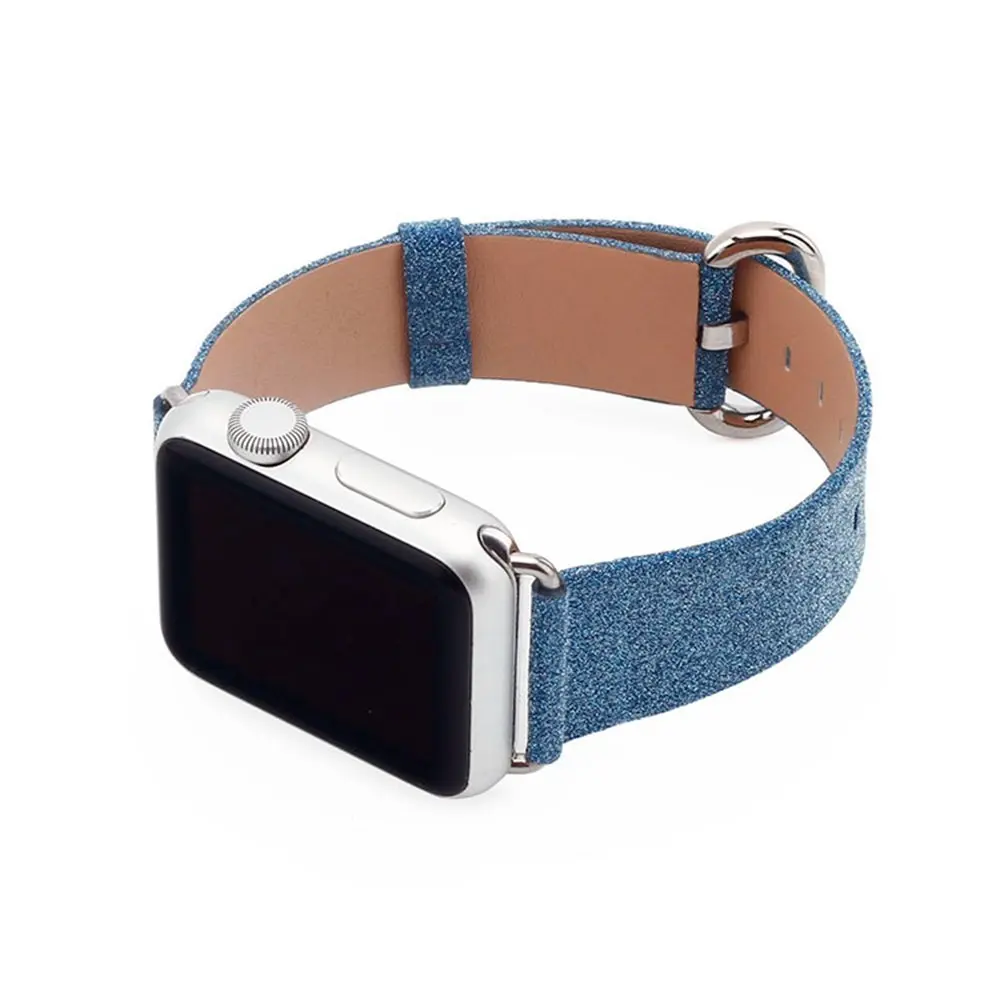 FOLOME Apple Watch, кожаный ремешок iWatch, экстремальный роскошный блестящий кожаный браслет, ремешок для iWatch 38/40/42/44 мм