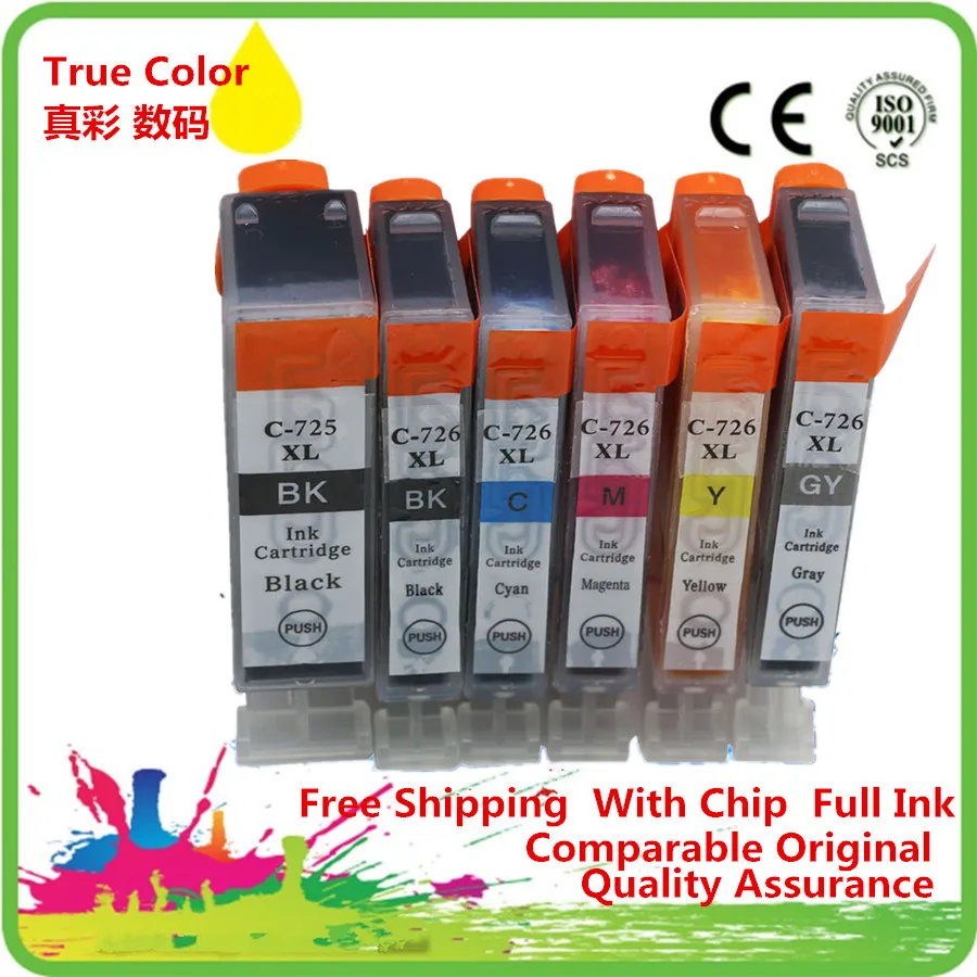 PGI 725 725XL 725BK CLI 726 PGI725 PGI725XL сменный картридж для принтера Canon MG6170 MG6270 MG8170 MG8270|ink