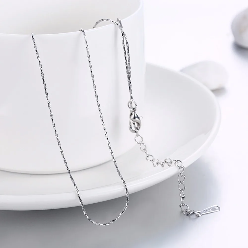 GNIMEGIL модное серебряное ожерелье из тонкой цепочки 0 5 мм Ювелирные изделия для