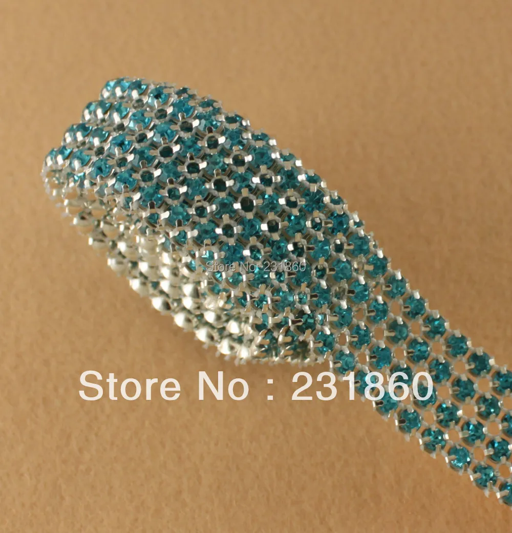 1 ярд 4 рядов аквамарин сетки кромкооблицовочный отделка | Дом и сад