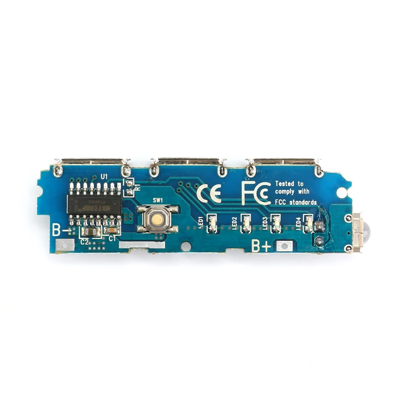 3 USB 3V to 5V 2A Mobile Power Bank Charger Controller Module Step Up Boost Power Module Lithium Battery Charging Board LED