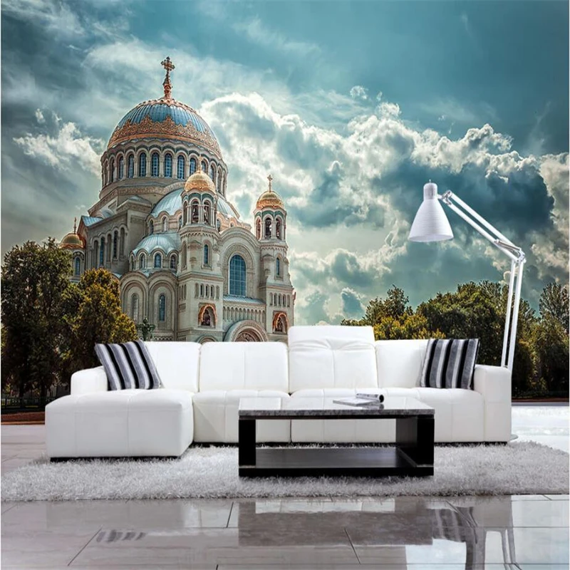 beibehang Custom 3d wallpapers Nordic simple beautiful church wallpaper TV background living room wall decoration painting | Обустройство