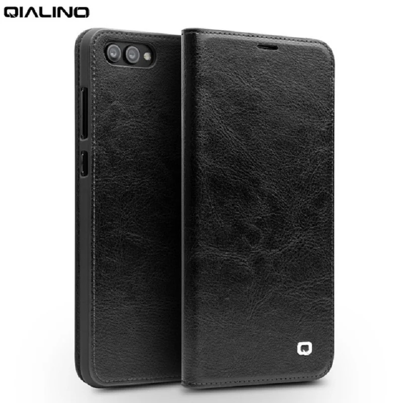 QIALINO ручная работа натуральная кожа флип чехол для huawei Honor V10 ультра тонкий Модный