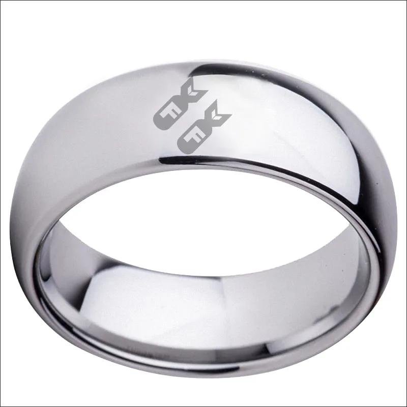 Fbombs Дизайнер кольцо Гравировка Плоской Вольфрам мужские уличные обручальное Bague