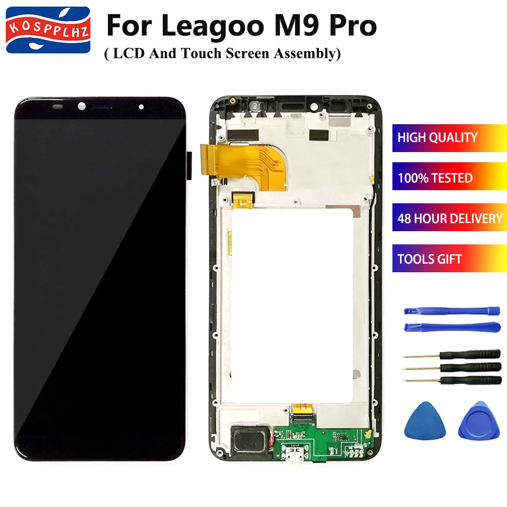 ЖК дисплей Leagoo M9 Pro кодирующий преобразователь сенсорного экрана в сборе рамка
