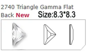 2740 Gamma 8.3x8.3mm Хрустальный замок горячей фиксации Кристалл 5A лучшие белые AB стеклянные стразы горячей фиксации бусины из драгоценного камня Клей Стекло Flatback Стразы для рукоделия - Цвет: 2740 Gamma 8.3x8.3mm