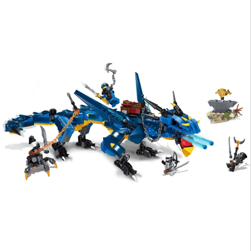 Новый гроза Дракон Phantom Ninjaly мех 31186 Dragon детский сборный строительный блок игрушка