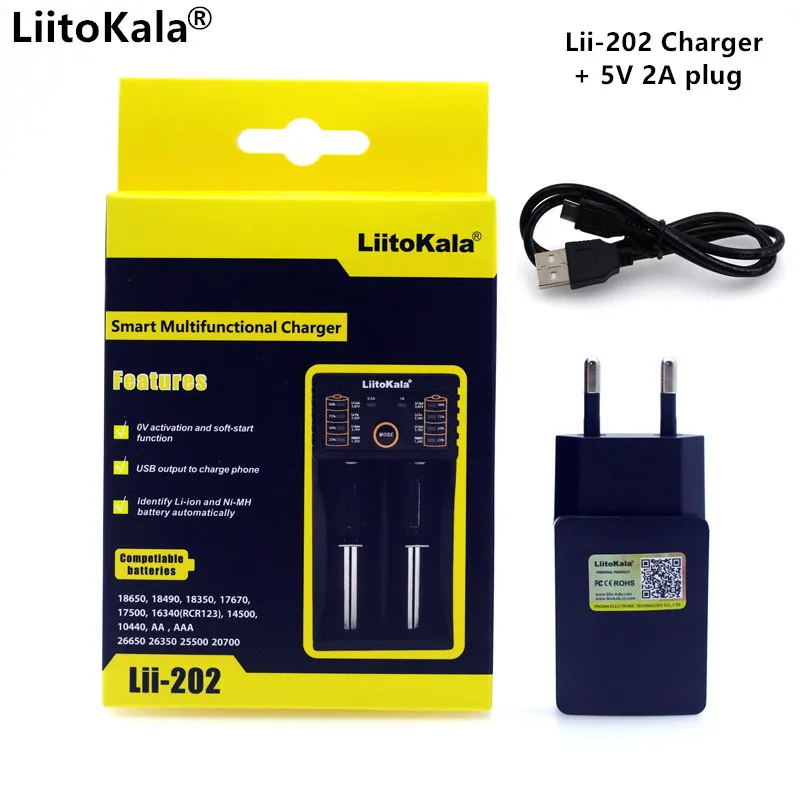 Умное зарядное устройство Liitokala для NiMH батарей AA/AAA/Lii100/Lii202/Lii402/Lii500 1 2 В 3 7