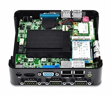 Qotom 4 COM мини-ПК Q190P/Q180P с четырехъядерным процессором celeron J1900 Dual Lan, двойной дисплей 1080P 10 Вт безвентиляторный X86 WIN 7 OS Linux