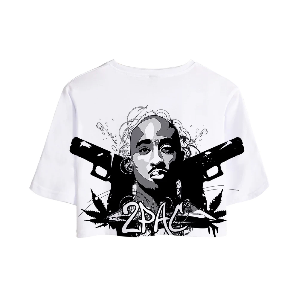 Р. И. П. Футболка женская с 3D принтом американский рэпер короткий топ Тупака Амару