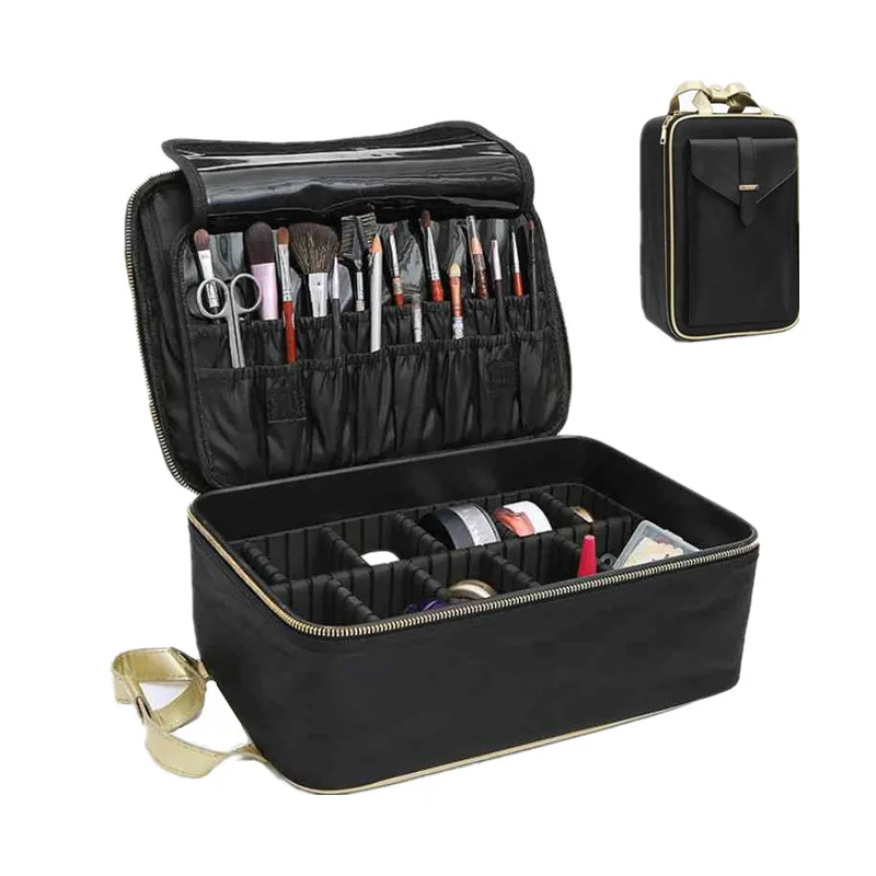 Роскошный брендовый чемодан трехслойная Косметичка женская красота