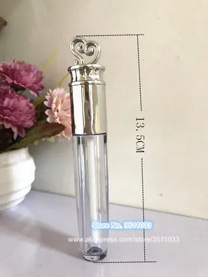 5 мл Творческий Серебряный Сердце пустой блеск для губ трубка косметический