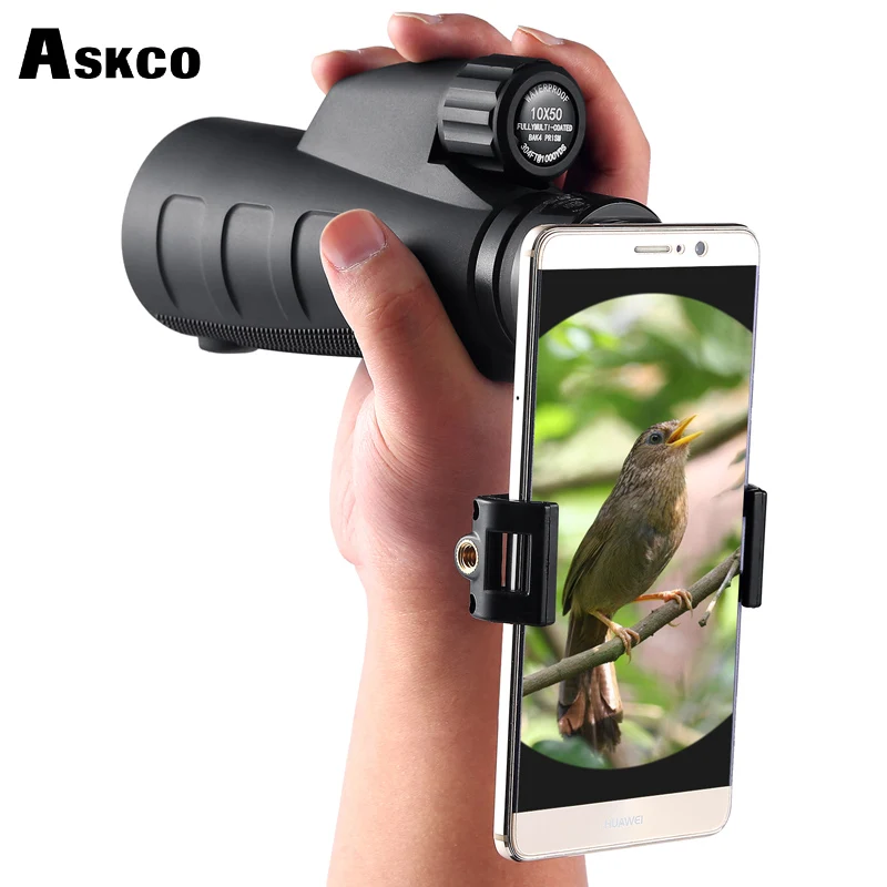 Монокулярный телескоп Askco водонепроницаемый высокомощный Бинокль 15 х50 с призмой