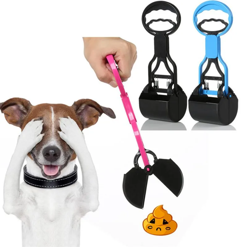 28 см ручка ходьба собака Pooper Scooper Открытый Портативный челюсть какашки зажим Тонг пикап собачка говно отходов пластик с пружиной