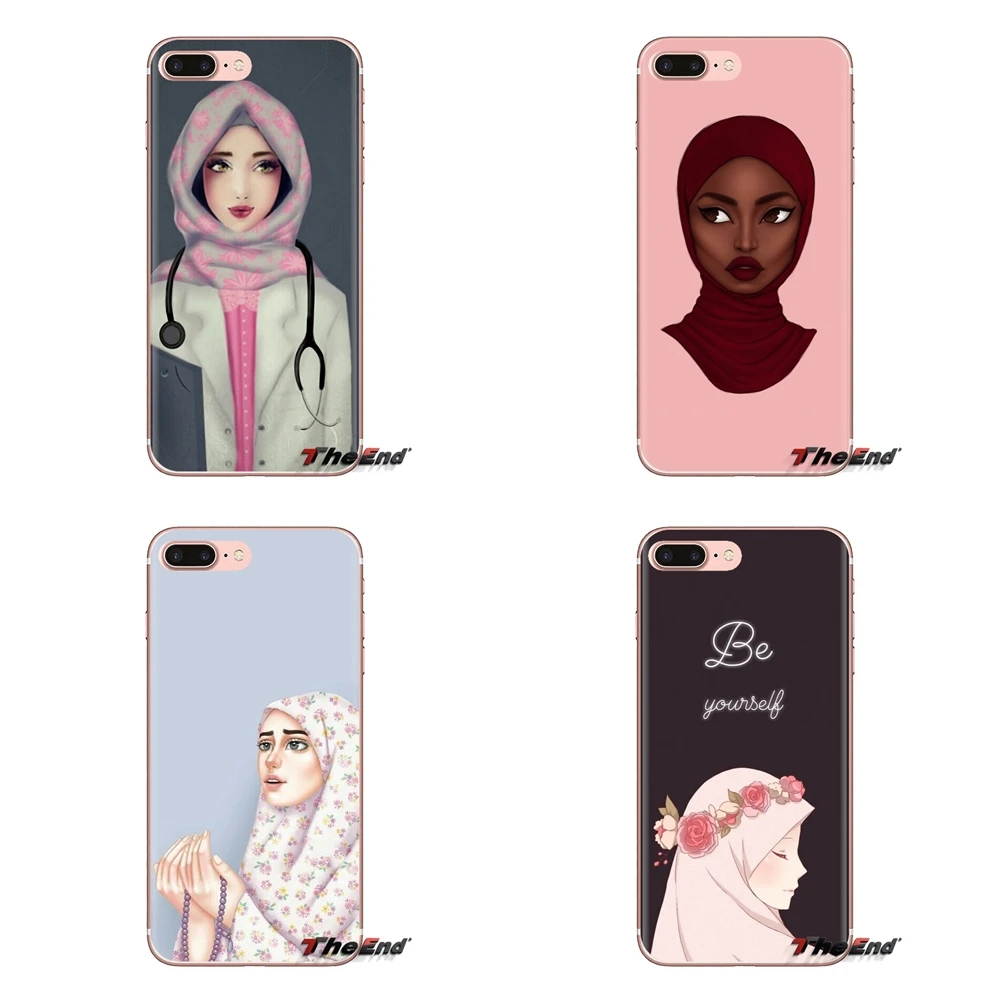 Мягкий силиконовый чехол для мусульманских девушек Hijabi Samsung Galaxy S3 S4 S5 Mini S6 S7 Edge S8 S9