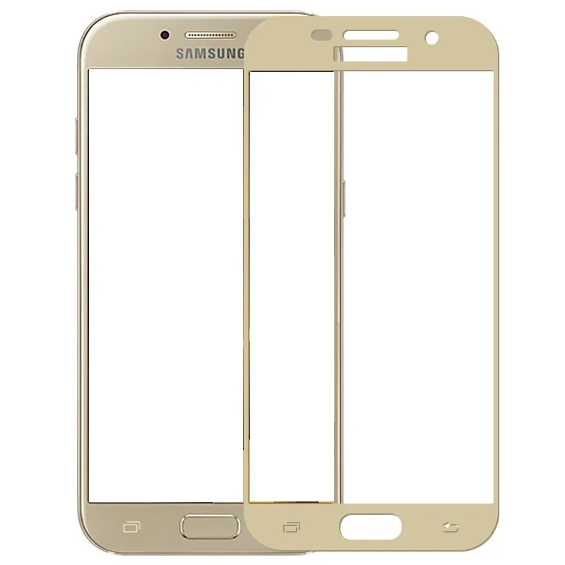 Screen protective all cover Tempered Glass For samsung A3 2017 4.7 inch A3200 9H smartphone toughened display cases on crystals | Мобильные