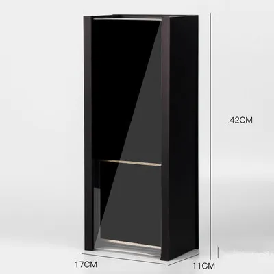 Rectangle Black Роскошный Золотой акриловый Цветочный ящик металлический стиль цветочный букет коробка сюрприз Подарочная упаковка коробка - Цвет: Rectangle Black