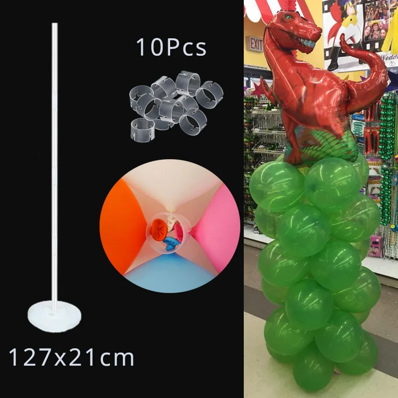 1set Balloon Stand Мультфильм зеленый мотив динозавра висящий баннер одноразовые, для капкейков обертка попкорн коробочка, мыльница для детей день рождения украшения - Цвет: 1set Balloon Stand