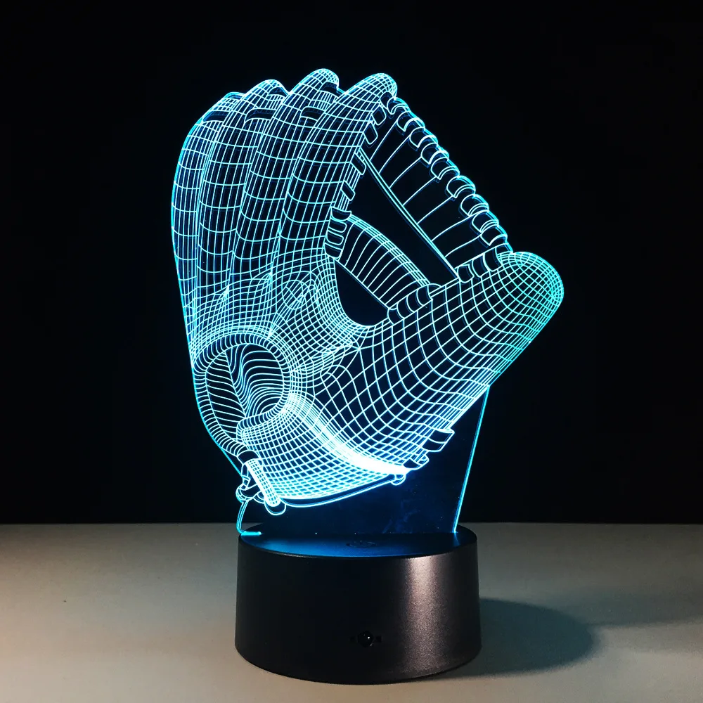 Сенсорный экран Цвет изменение 3D светодиодный ночной Светильник настроения