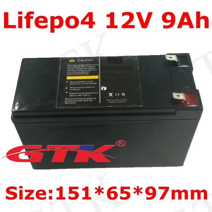 ГТК многократного цикла глубокого заряда-разряда 12V 9Ah 12 8 v LiFePO4 перезаряжаемые 18650