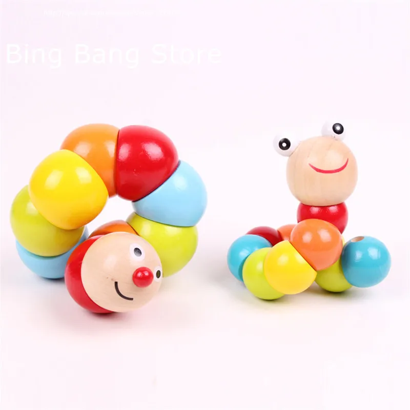 Детские деревянные погремушки детские красивые игрушки-животные Игрушки для