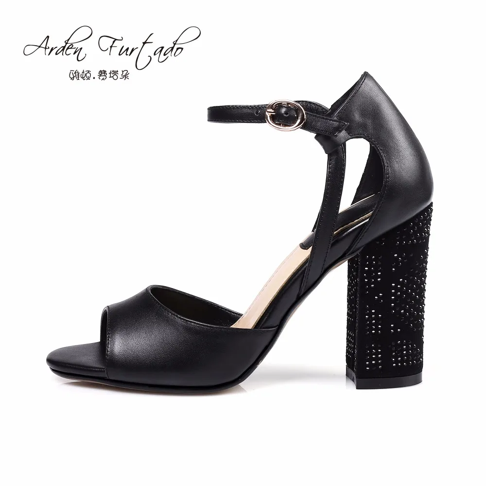 Сандалии женские из натуральной кожи босоножки на высоком каблуке туфли с