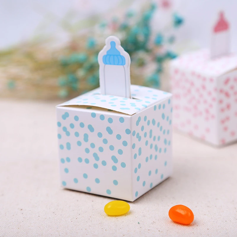 100 шт./лот безвредная розовая синяя бутылочка для кормления декоративные кубики