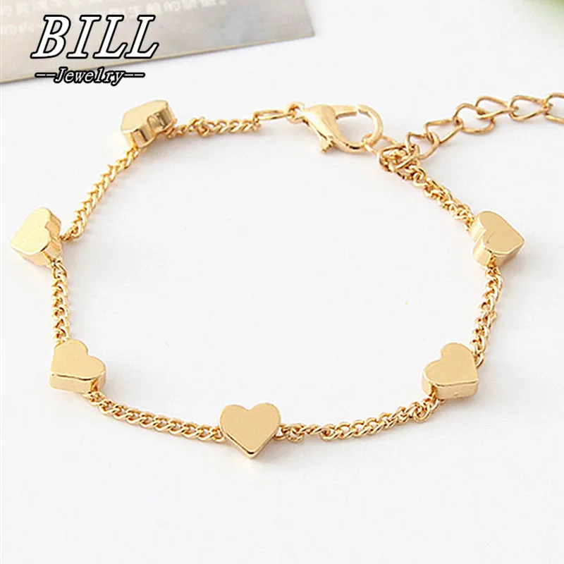 Женские браслеты SL151 минималистичные украшения с любовным сердцем и знаком