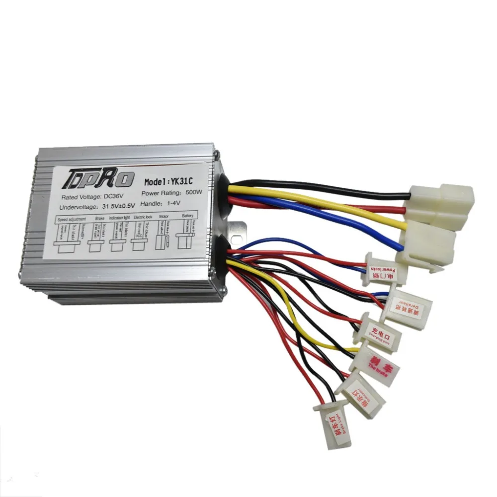 TDPRO 24 V/36 V/48 V 350/500/800/1000W мотор щетка контроллера Скорость поворотный захват дросселя для электрического велосипеда скутера ATV багги велосипед