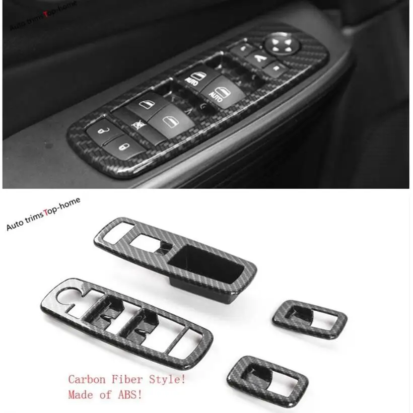 Внутренняя Панель Yimaautotrims из углеродного волокна для Jeep Grand Cherokee 2014 2019 кнопки