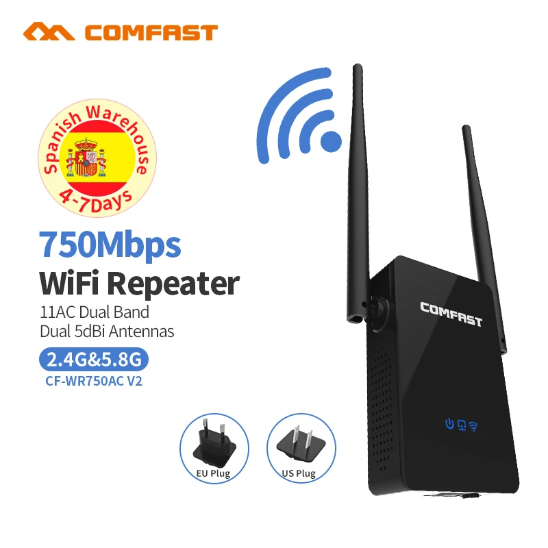 Беспроводной Wi Fi Extender 750 Мбит ретранслятор/маршрутизатор Dual Band 2 4 и 5 ГГц wi fi сети