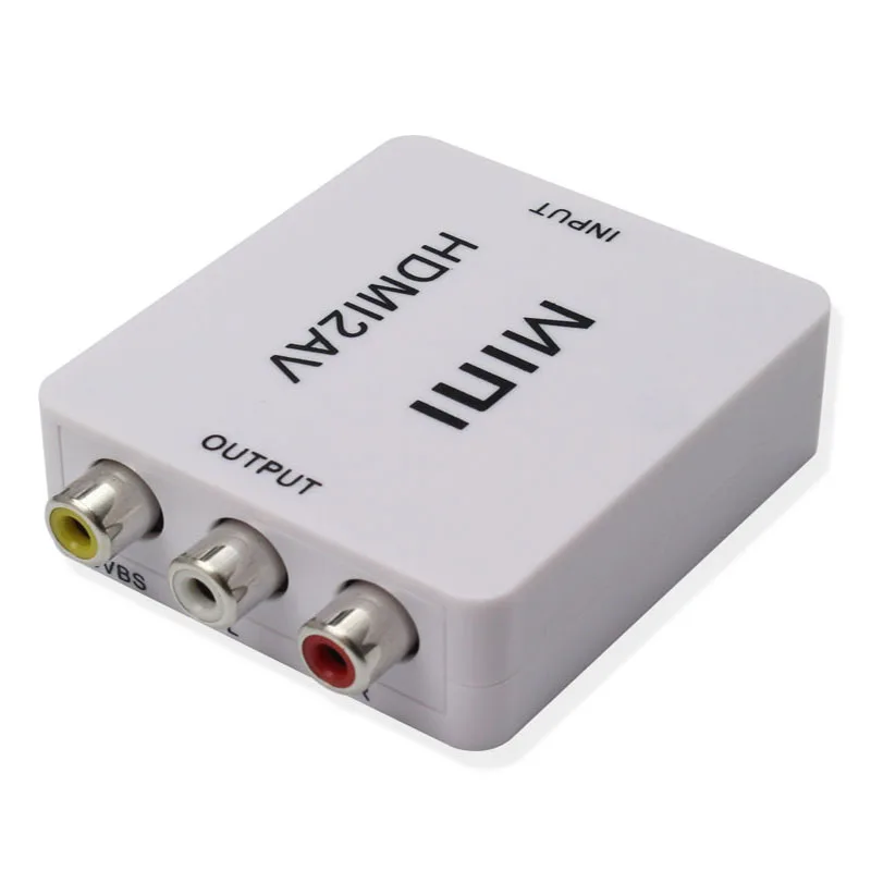 HDMI К AV адаптер HD видео конвертер мини коробка к RCA AV/CVSB L/R 1080P HDMI2AV Поддержка NTSC PAL| |