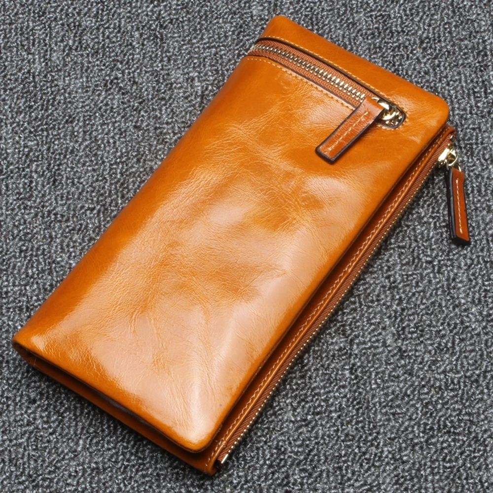 Wallets Super High Quality Genuine Leather women wallet Hot sale!Famous brand long Wallet money handbag Soft cow leather |