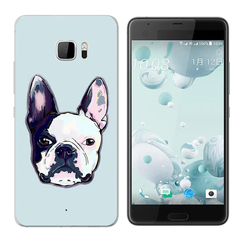 Мягкий ТПУ чехол для HTC U Ultra Case 5 7 "ручной печати силиконовый телефона ультра