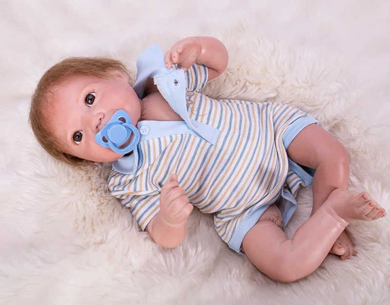 Кукла реборн 20 дюймов Мягкая силиконовая виниловая кукла Реалистичная детская