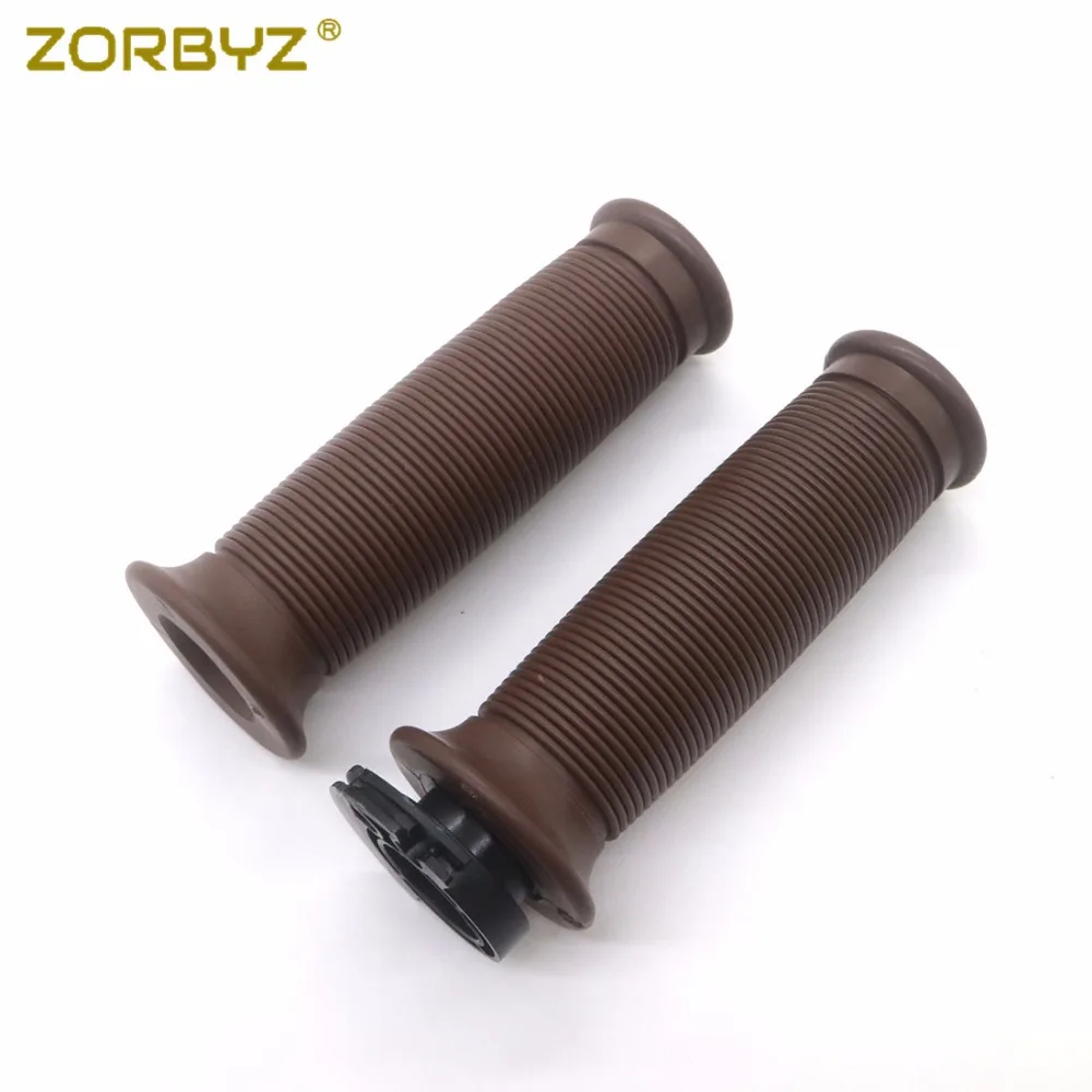 ZORBYZ мотоцикл рукоятка 7/8 '✢ мм черный/коричневый ретро резиновый руль для Honda