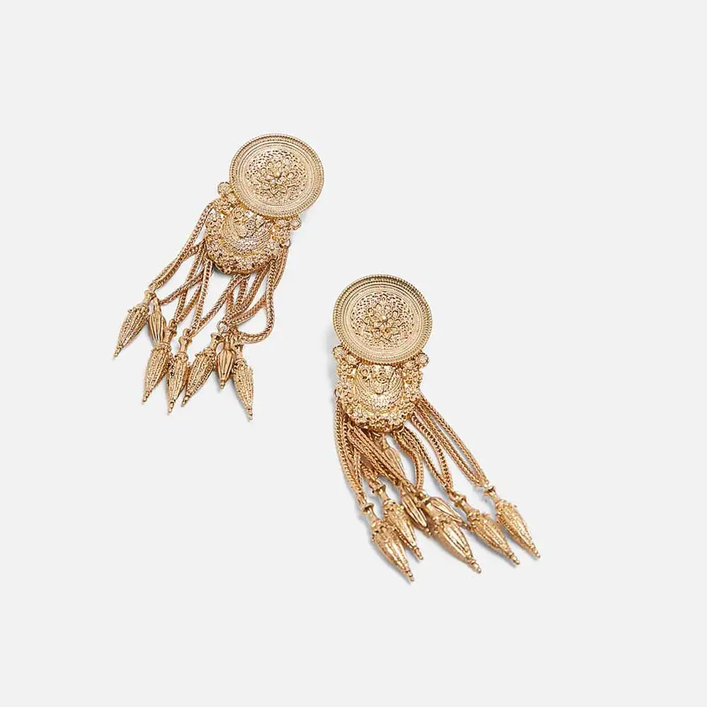 Flatfoosie ZA богемный цветок серьги гвоздики для женщин золото Цвет Модный кристалл для свадьбы себе Винтаж ювелирные изделия