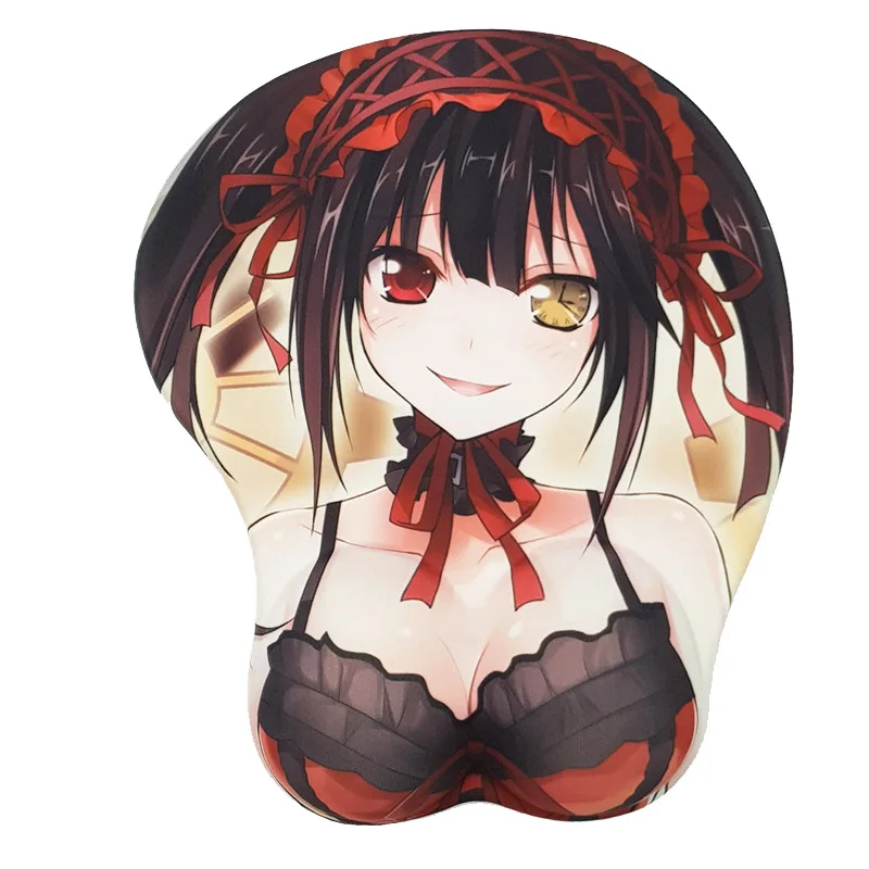Date A Live-Tokisaki Kurumi аниме 3D Oppai коврик для мыши подставка для запястья