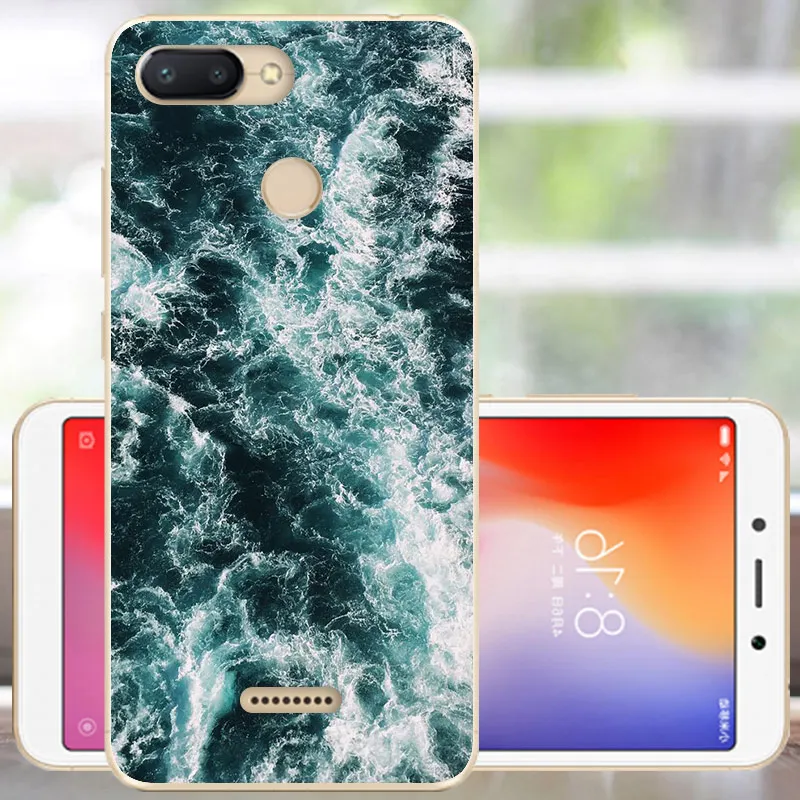 LHY Протектор Xiaomi Redmi 6 Чехол Мягкий силиконовый Redmi 6 бампер Модный чехол Xiomi Redmi 6 Чехол для телефона 5,45 с отверстием для пальца - Цвет: LHY