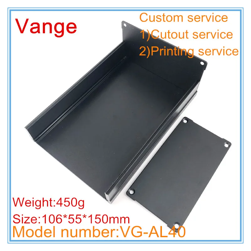 2pcs/lot industry extruded sand blasting aluminum boxes 6063-T5 housing 106*55*150mm for amplifier equipment | Обустройство дома