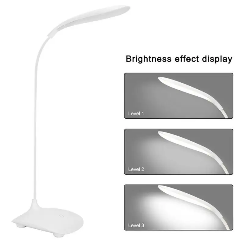 Usb зарядка свет чтения сенсорный сенсор Гибкая кровать настольная лампа с