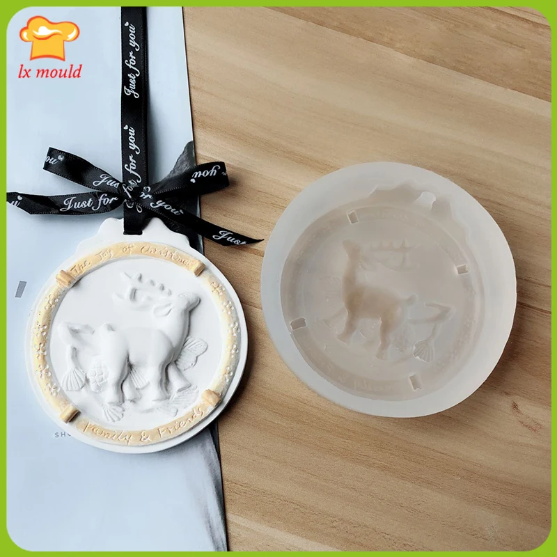 

Elk Aromatherapy Gypsum Silicone Mould Handmade Fawn Pendant Soap Silicone Mold
