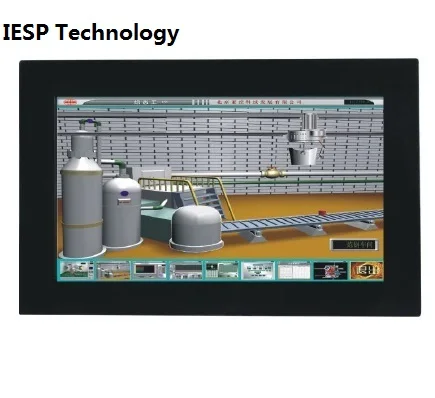 19 inch fanless industrial panel pc 16:9 LCD Core i3-4005U CPU 4GB RAM/500GB HDD 4xRS232 4xUSB HMI |