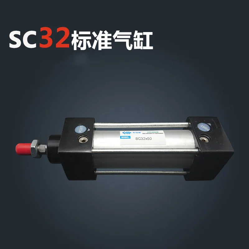 

SC32*1000 Free shipping Standard air cylinders valve 32mm bore 1000mm stroke single rod double acting pneumatic cylinder