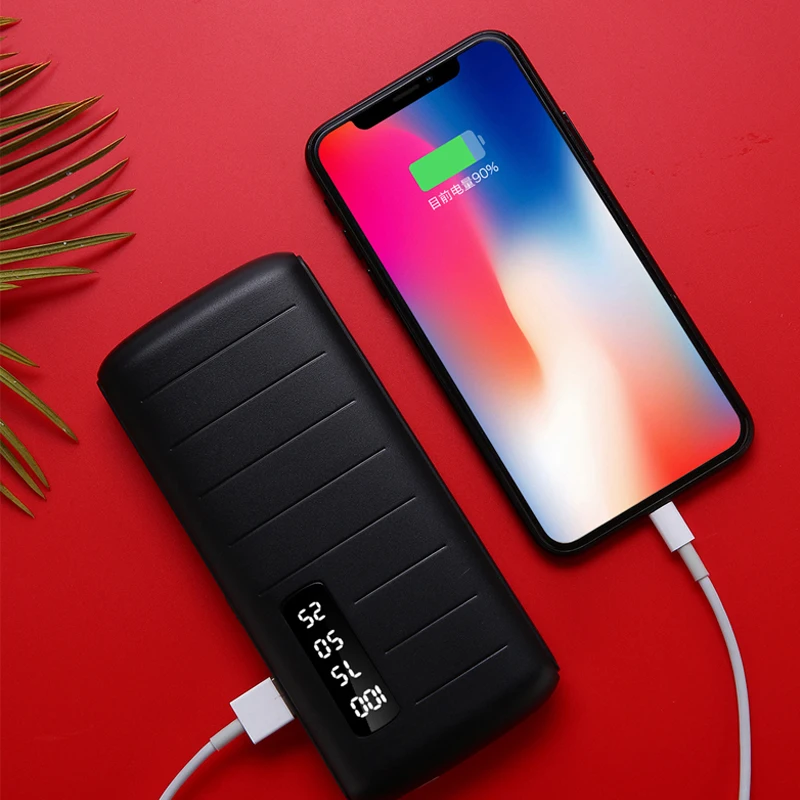 Новый внешний аккумулятор 12000mAh18650 мобильный источник питания с цифровым