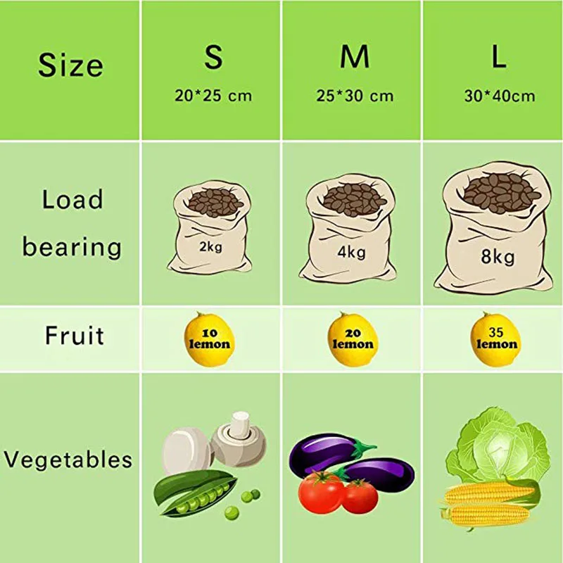 Мешки для овощей 6 шт./лот экологические многоразовые мешки продуктов хлопковые