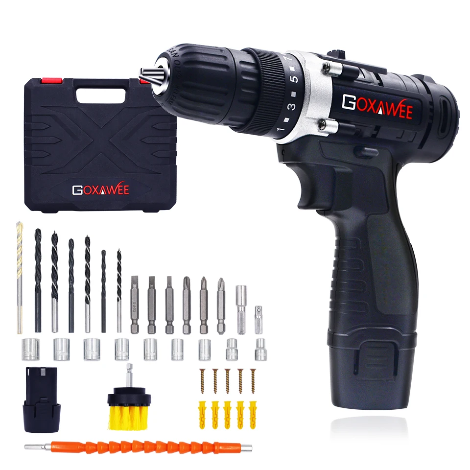 

Электрическая отвертка, беспроводная дрель, беспроводной силовой привод, 12 в постоянного тока, литий-ионная батарея, две скорости, с 100 шт. на...